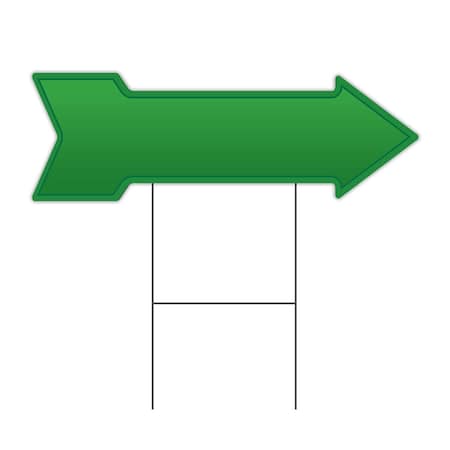 Amistad 12 x 36 in. Corrugated Plastic Single Sided Arrow Sign - Green AM2679831
